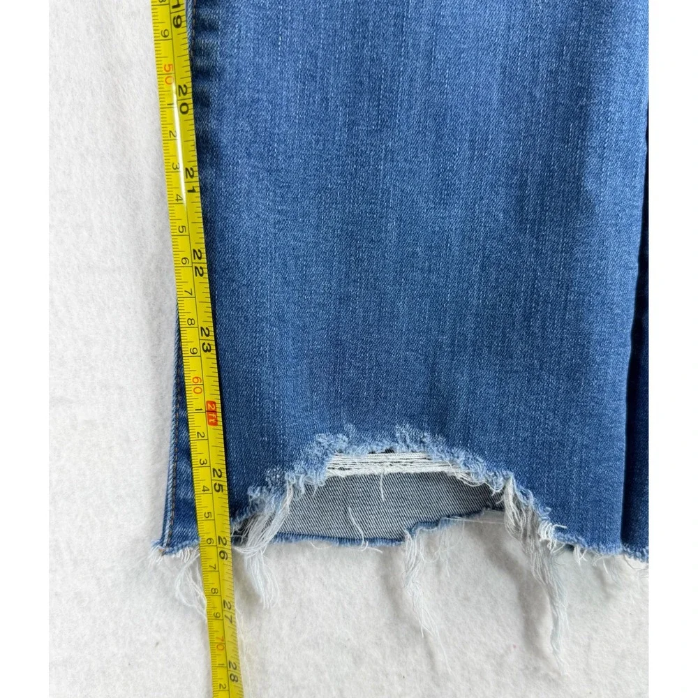 Madewell Cali Demi-Boot Bronson Wash Distressed Button Fly Jeans 25